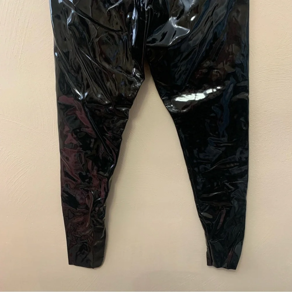 Commando Faux Patent Leather Leggings in Black Size Large NWT New